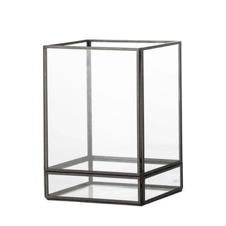 Kerzenhalter Glas schwarz Filula 12x17cm