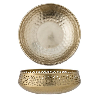 Schaal metaal goud Aisha 35cm