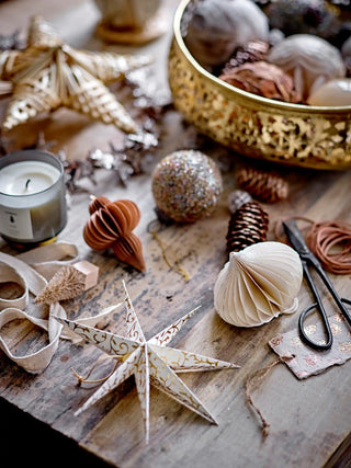 Schaal metaal goud Aisha 35cm