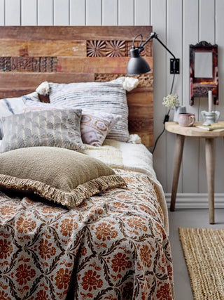 Hoofdbord gerecycled hout bruin Rilo