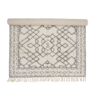 Alfombra de algodón blanca Jaqueline 140x200cm