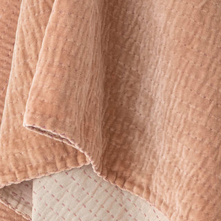 Plaid katoen roze Gamma 130x150cm