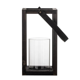 Lantern wood black Lyra 30cm