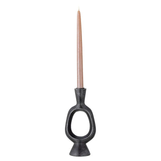 Kerzenhalter Polyresin schwarz Bijan 23cm