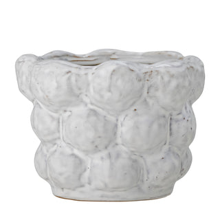 White earthenware flowerpot Dieter 16cm