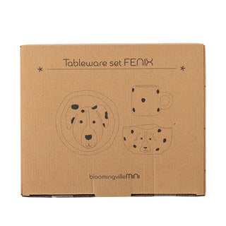 Fenix dinnerware set earthenware brown - set of 3