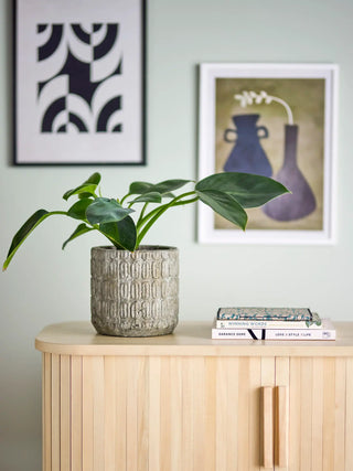 Vaso da fiori in cemento grigio Benas 16cm