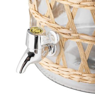 Dispensador de bebidas de vidrio transparente Manna