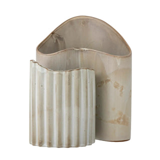 Jarrón de cerámica marrón Henaj 23cm