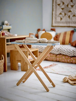 Sande juguete tabla de planchar y plancha madera azul
