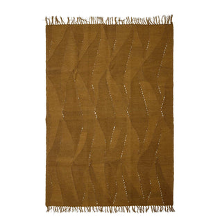 Alfombra de lana marrón Zola 140x200cm