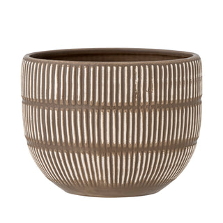 Brown earthenware plant pot Aiva 16cm