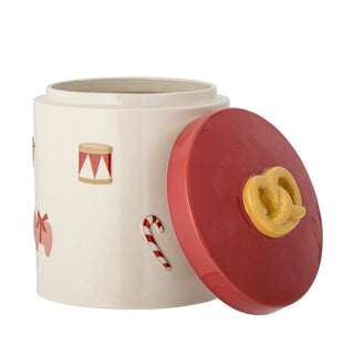 Pot aardewerk rood Yule 15cm