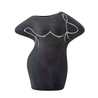 Jarrón de terracota negro Lulu 16cm