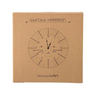 Harrison wandklok hout bruin 23cm