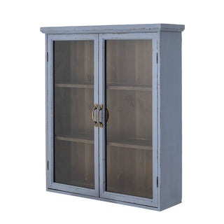 Kast vurenhout blauw Hazem 81cm