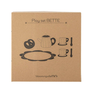 Bette theeservies hout bruin - set van 9
