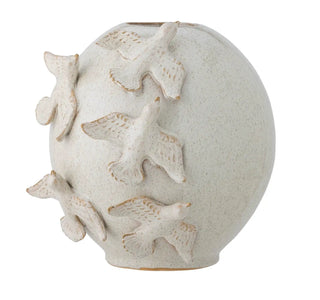 Vaso in ceramica beige/naturale Abira 25cm