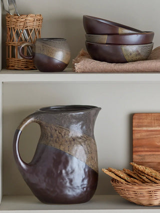 Caraffa in ceramica marrone Paula