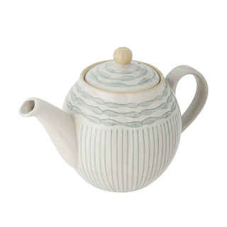 Theepot aardewerk groen Maple 900ml