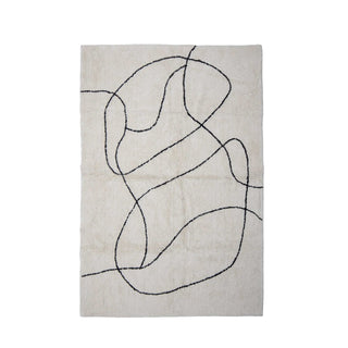 Alfombra de algodón blanca Viga 120x180cm