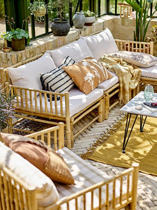 Plaid katoen geel Thelma 125x150cm