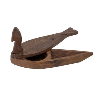 Aufbewahrungsbox recyceltes Holz braun Hamida