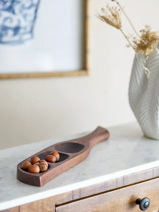 Schaal mangohout bruin Thorun 40cm