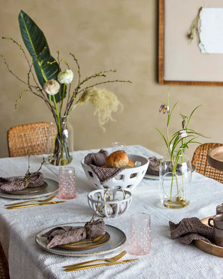 Plaid de algodón blanco Niccoline 130x150cm