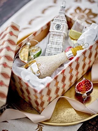 Christmas ornament glass gold Jinal 15cm