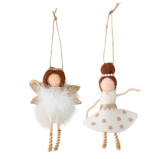 Christmas ornaments angel white Liuka - set of 2