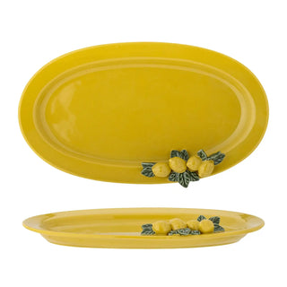 Serveerschaal aardewerk geel Limone 36cm