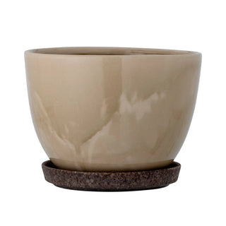 Bloempot aardewerk bruin Ritva 23cm