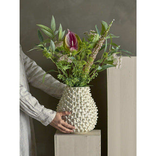 Vaas Spikey naturel 25cm - Het Adres