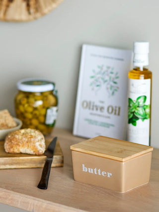 Boterdoos aardewerk bruin Hanyu