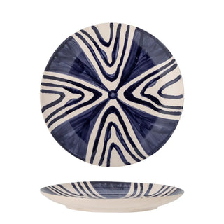 Bord aardewerk blauw Shama 20cm