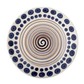 Piatto in ceramica bianco/blu Shama Ø27×4 cm