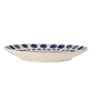 Piatto in ceramica bianco/blu Shama Ø27×4 cm