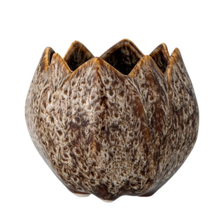 Bloempot aardewerk bruin Elaya 12cm
