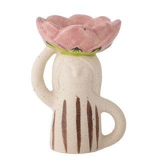 Tealight holder earthenware pink Clarabel 12cm