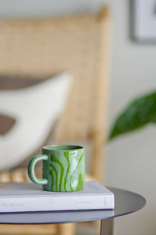 Mok aardewerk groen Ninka