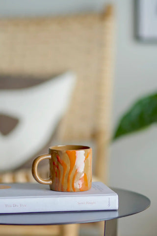 Mok aardewerk oranje Ninka