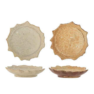 Schaaltjes aardewerk bruin Lilah - set van 2