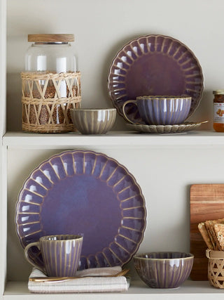 Purple Latina earthenware bowl 12cm