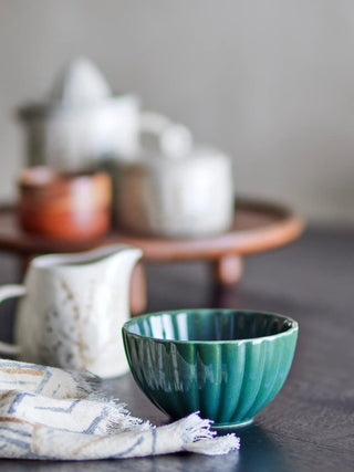 Schaal aardewerk groen Latina 12cm