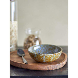 Paula schaaltje blauw en bruin 16cm - Het Adres