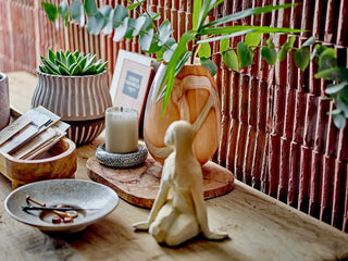 Jarrón de vidrio naranja Shawl 23cm