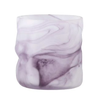 Teelichthalter Glas lila Moore