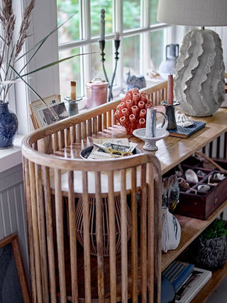 Kandelaar aardewerk bruin Akeem 10cm