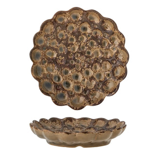 Plato de cerámica marrón Oyu 18cm